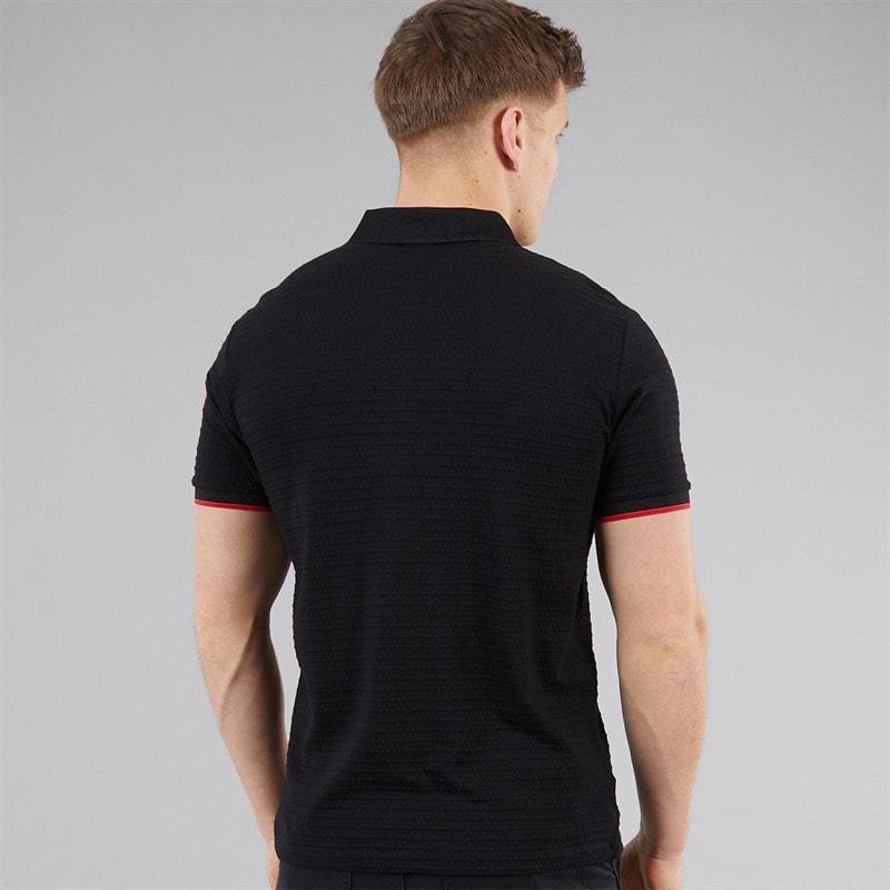 883 Police Mens Shildon Polo Shirt Black - Image 2