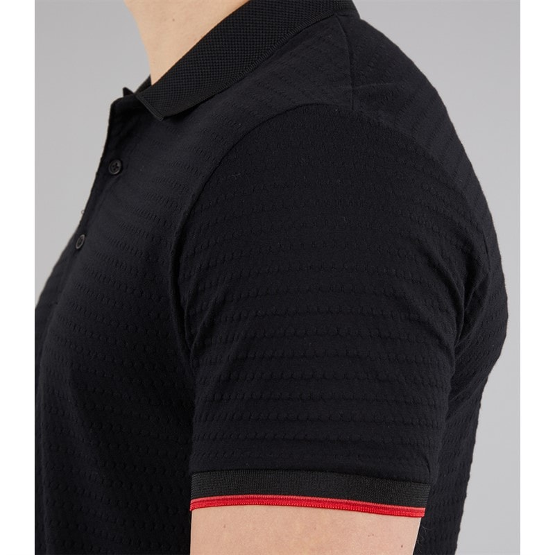 883 Police Mens Shildon Polo Shirt Black - Image 3
