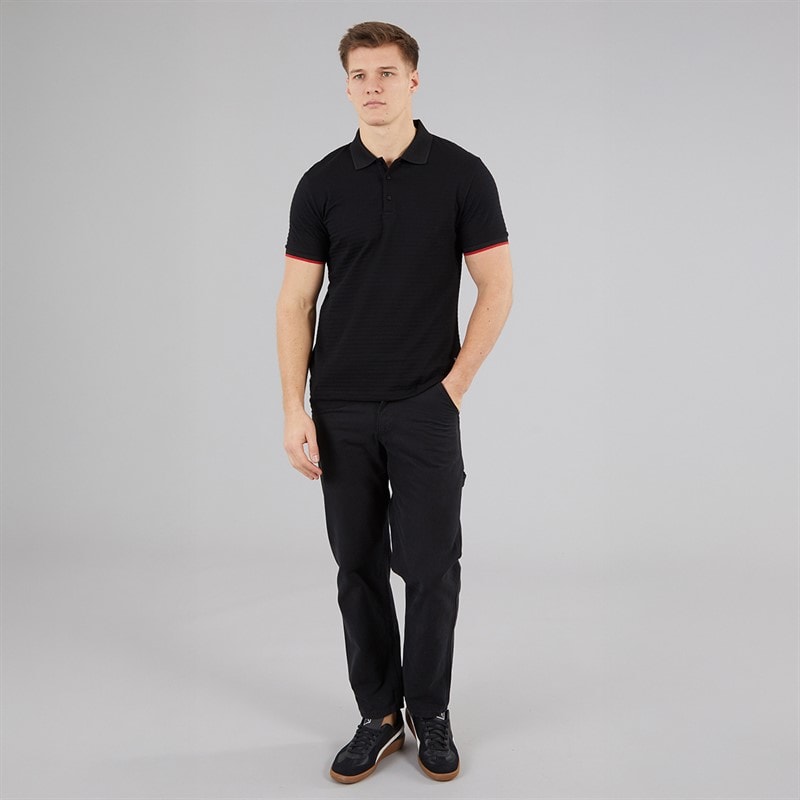 883 Police Mens Shildon Polo Shirt Black - Image 4
