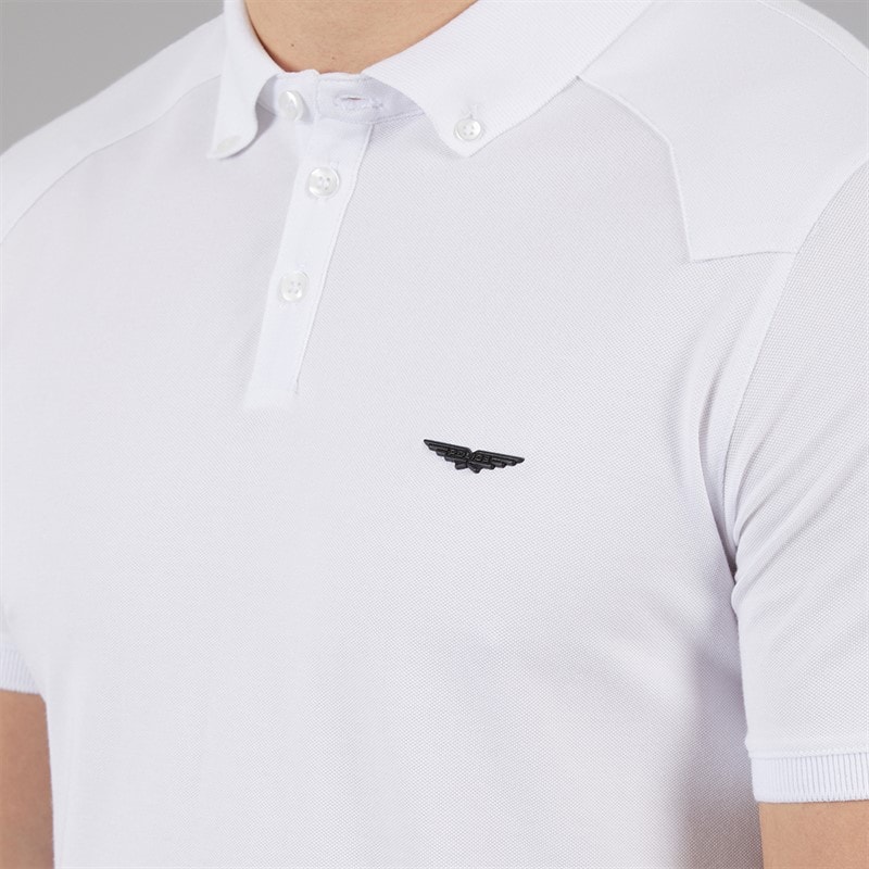 883 Police Mens Pesca Polo Shirt White - Image 3
