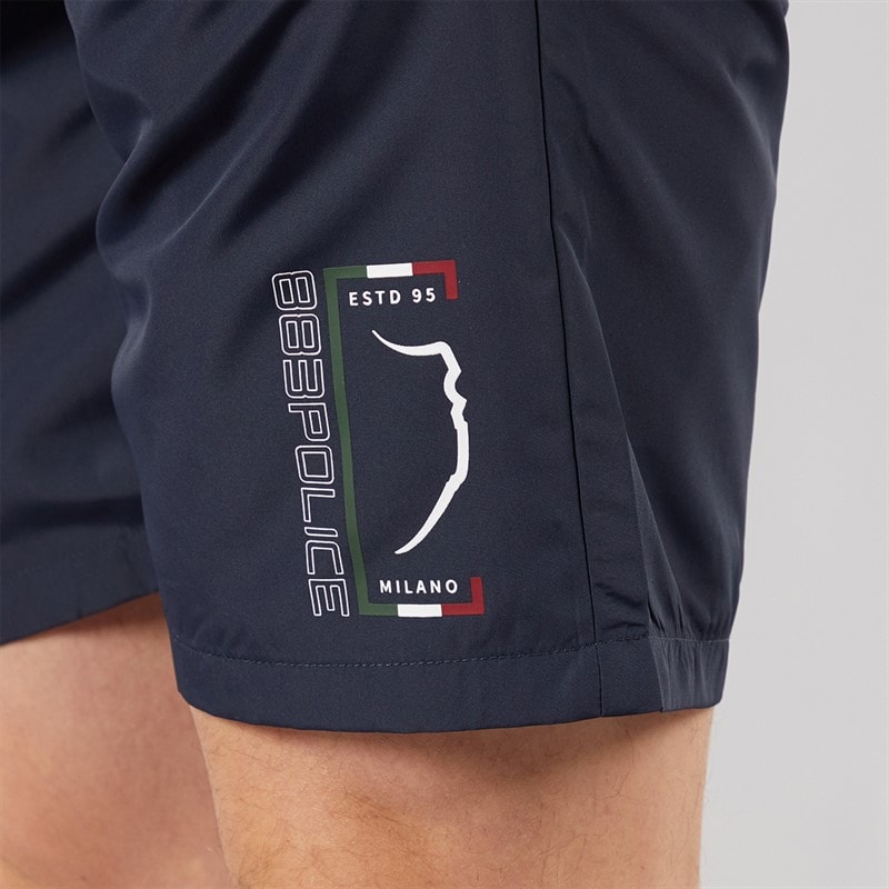 883 Police Mens Campania Swim Shorts Navy - Image 3