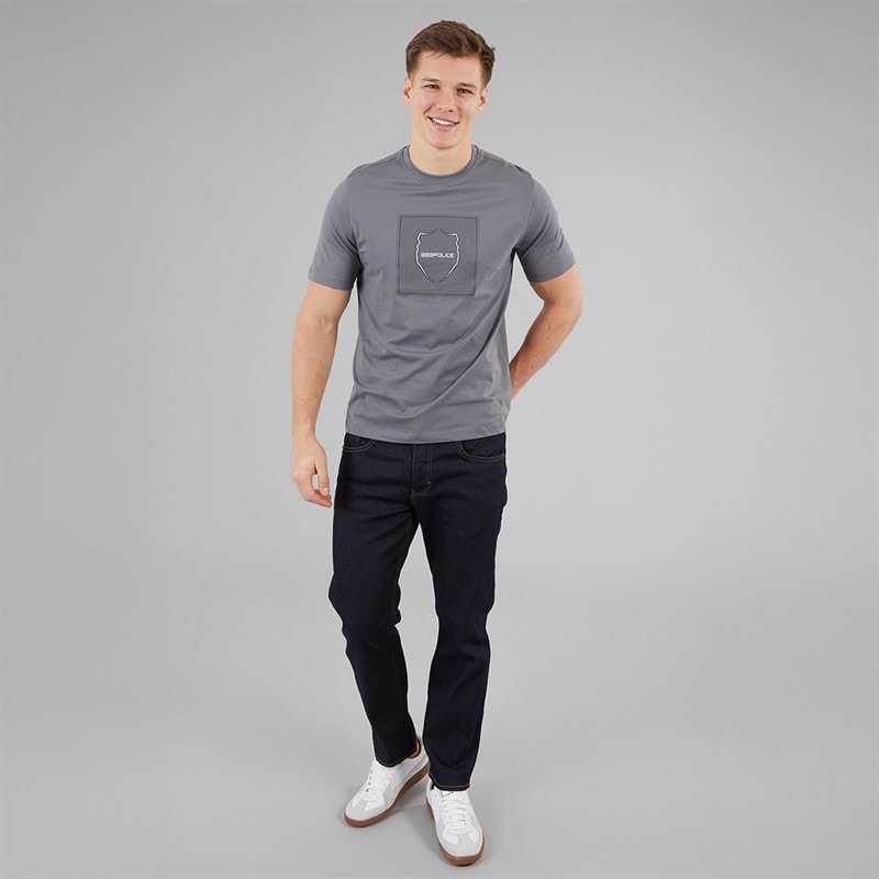 883 Police Mens Vogogna T-Shirt Circ Grey - Image 4