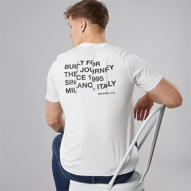 883 Police Mens Liguria T-Shirt Bone White