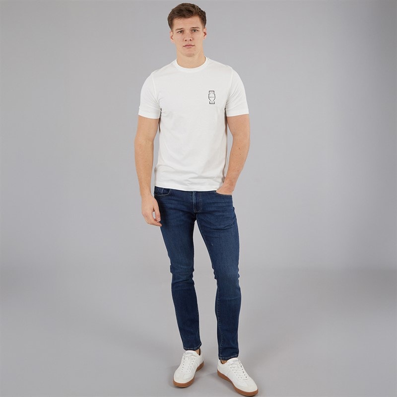 883 Police Mens Liguria T-Shirt Bone White - Image 4