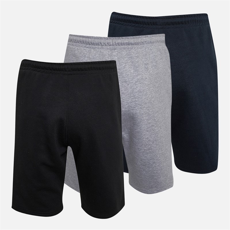 883 Police Mens Kolme Three Pack Shorts Black/Marl Grey/Navy - Image 2