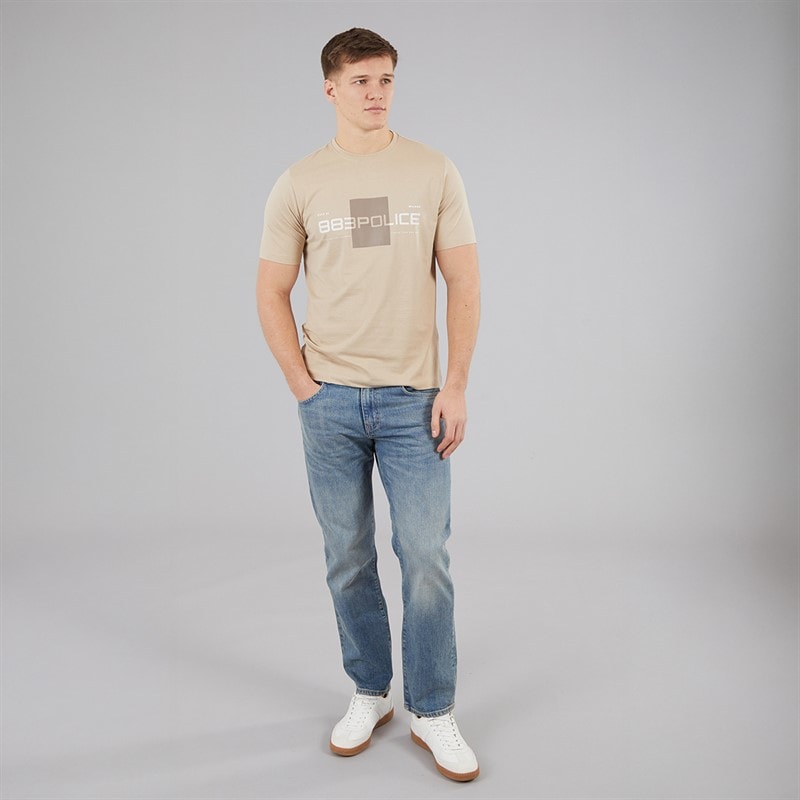 883 Police Mens Cervo T-Shirt Pastel Camel - Image 4