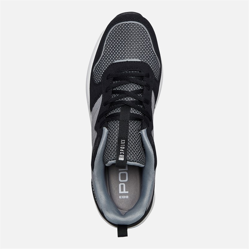 883 Police Mens Denton Trainers Grey - Image 4