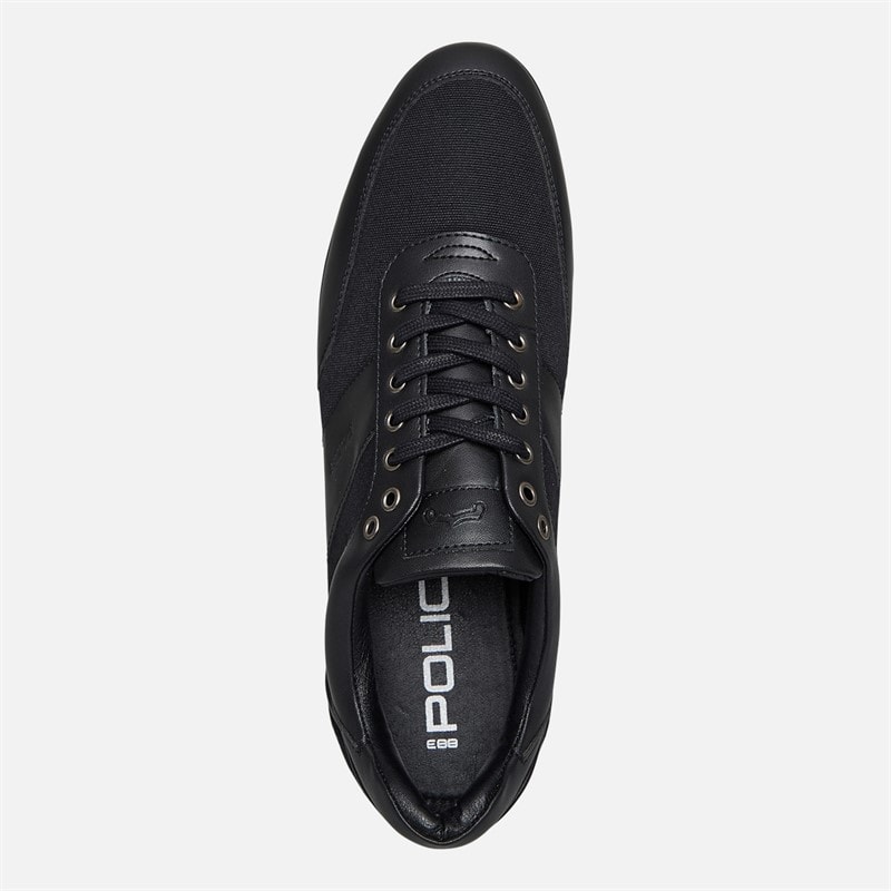 883 Police Mens Halton Formal Trainers Black - Image 4
