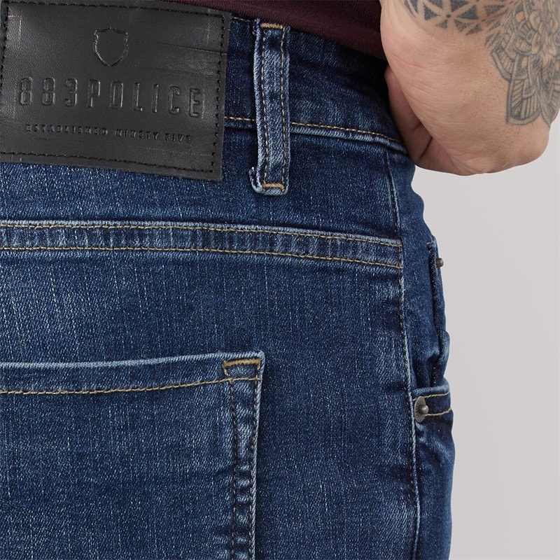 883 Police Mens Caldoro Relaxed Regular Fit Jeans 848 Dark Blue - Image 3