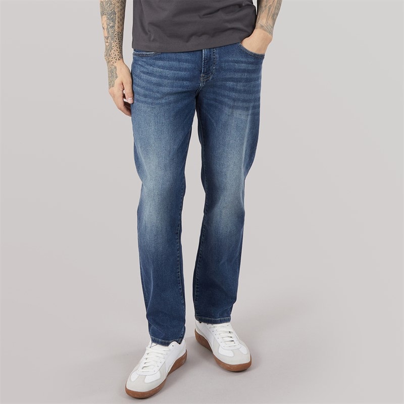 883 Police Mens Caldoro Relaxed Regular Fit Jeans 224 Mid Blue