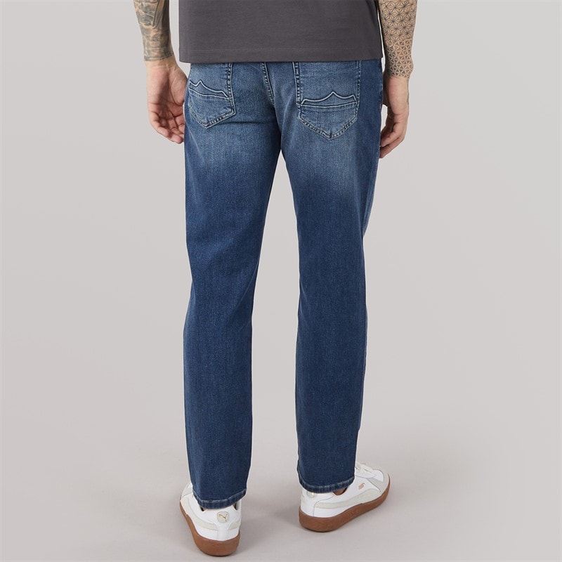 883 Police Mens Caldoro Relaxed Regular Fit Jeans 224 Mid Blue - Image 2