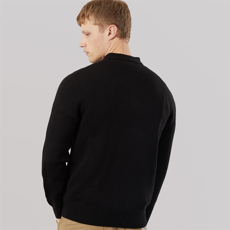 883 Police Mens Glarem Long Sleeve Polo Shirt Black - Image 2