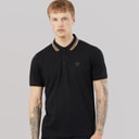 883 Police Mens Catterick Polo Shirt Black/Yellow