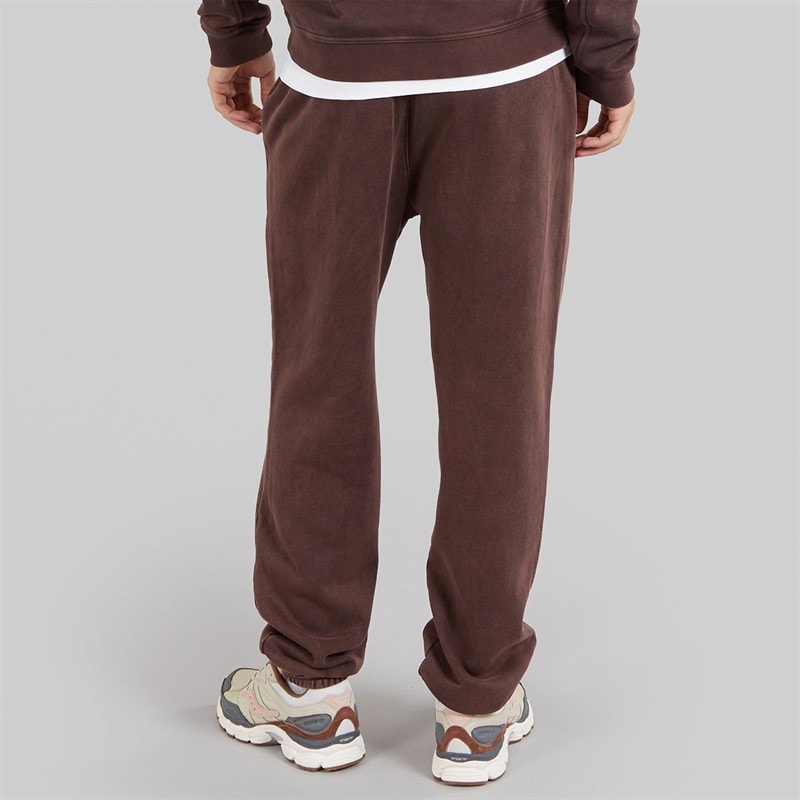 Champion Mens Icons Wahsed Logo Cuffed Joggers Brown - Image 2