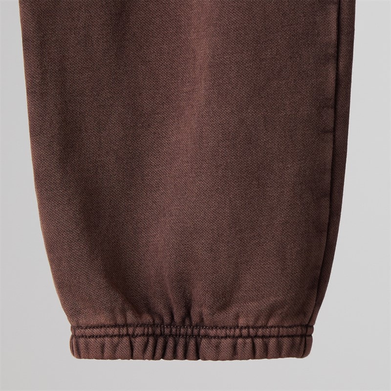 Champion Mens Icons Wahsed Logo Cuffed Joggers Brown - Image 5