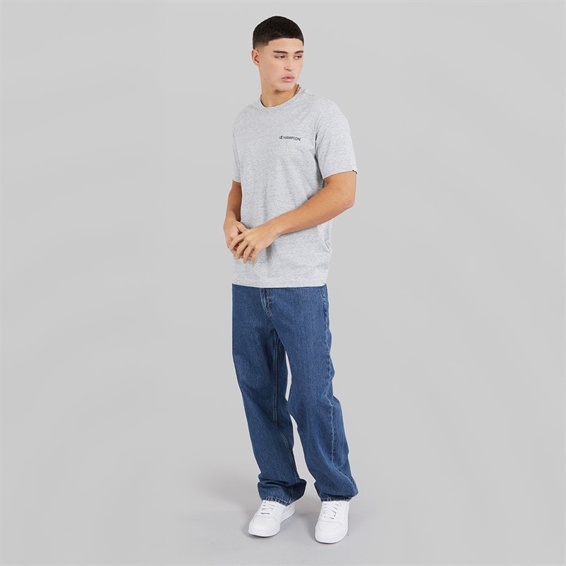 Champion Mens Graphic Shop Logo T-Shirt Heather Grey - Image 4