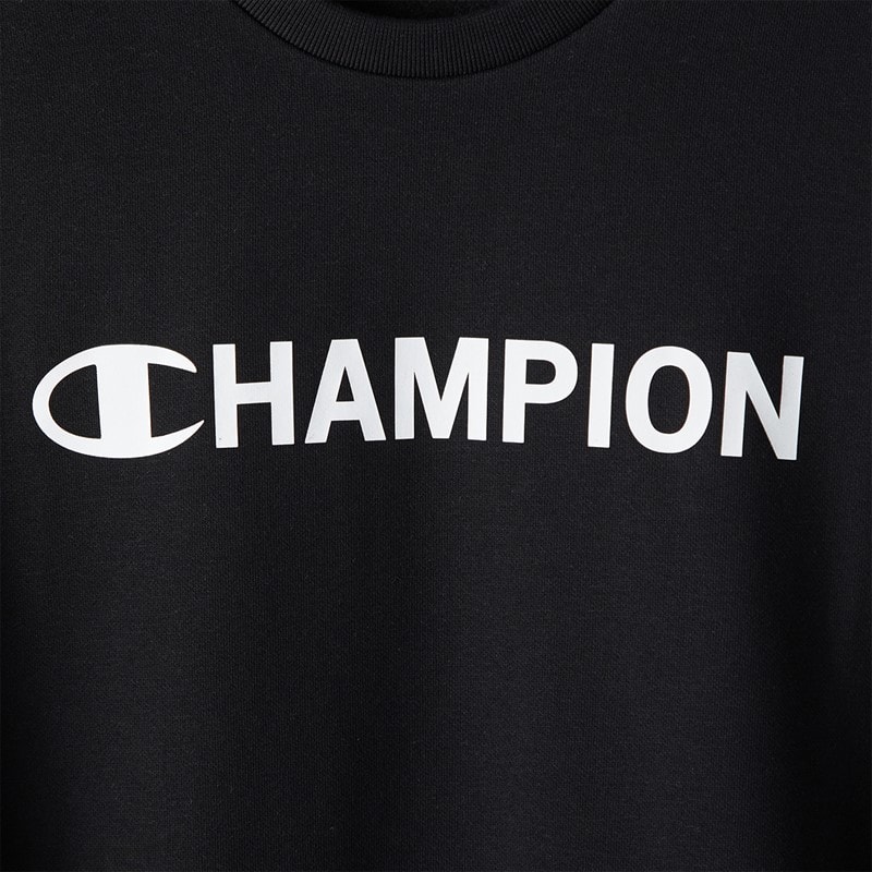 Champion Mens Graphic Shop Logo Sweatshirt Black - Image 3