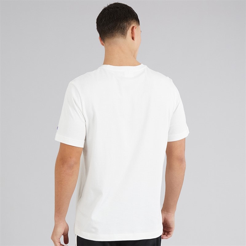 Champion Mens State Of Play Varsity Logo T-Shirt White - Image 2