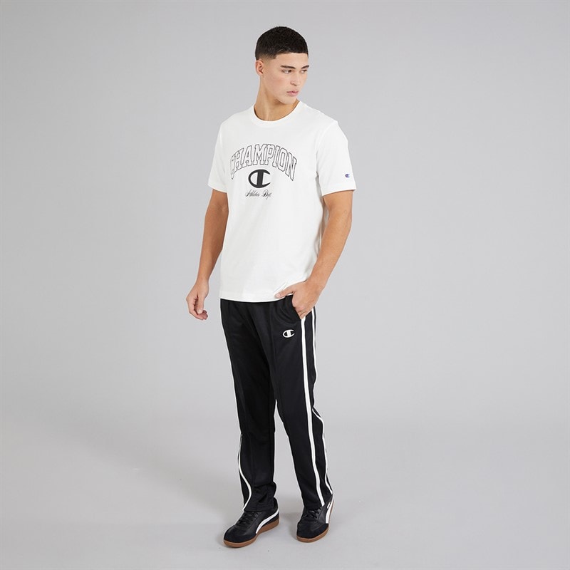 Champion Mens State Of Play Varsity Logo T-Shirt White - Image 4