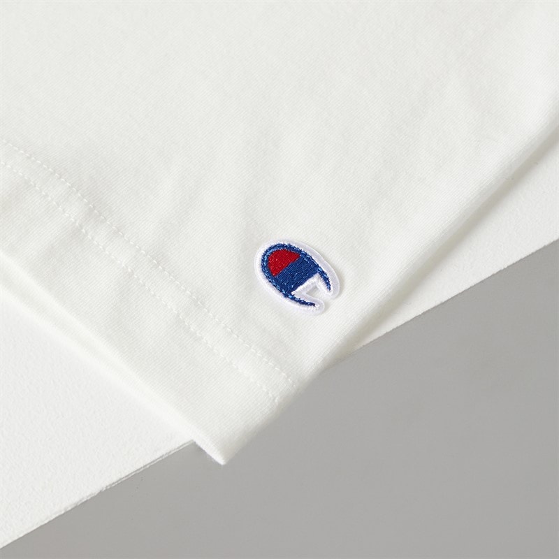 Champion Mens State Of Play Varsity Logo T-Shirt White - Image 5