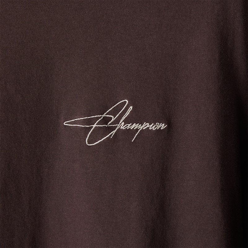 Champion Mens Icons Washed Graphic Back T-Shirt Brown - Image 3