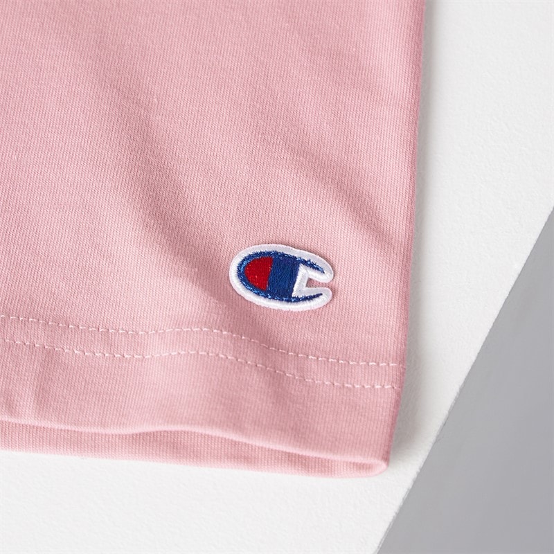 Champion Mens State Of Play Varsity Logo T-Shirt Pink - Image 5