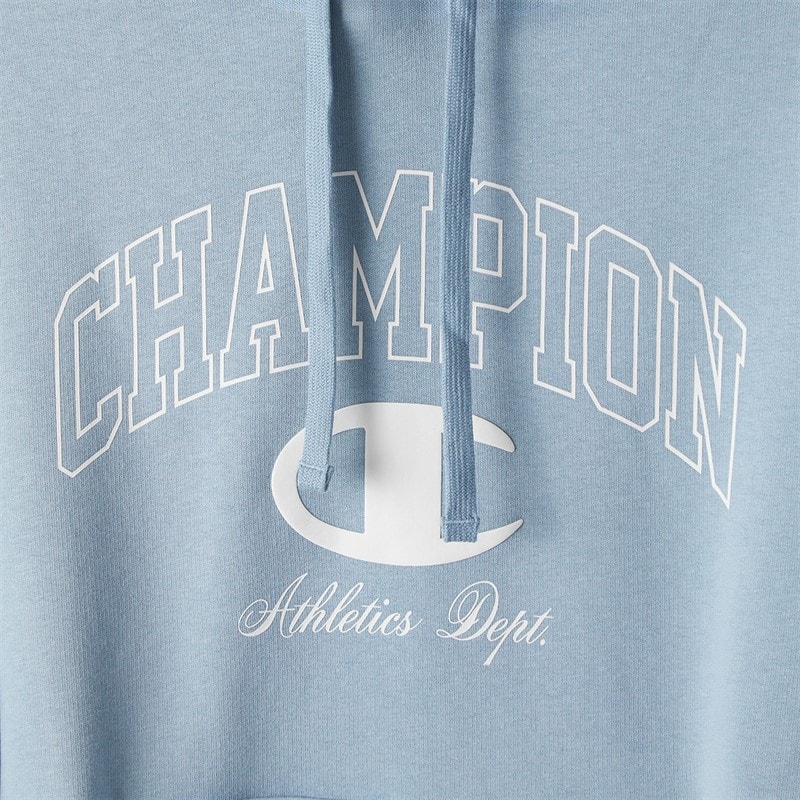 Champion Mens State Of Play Varsity Logo Hoodie Light Blue - Image 3