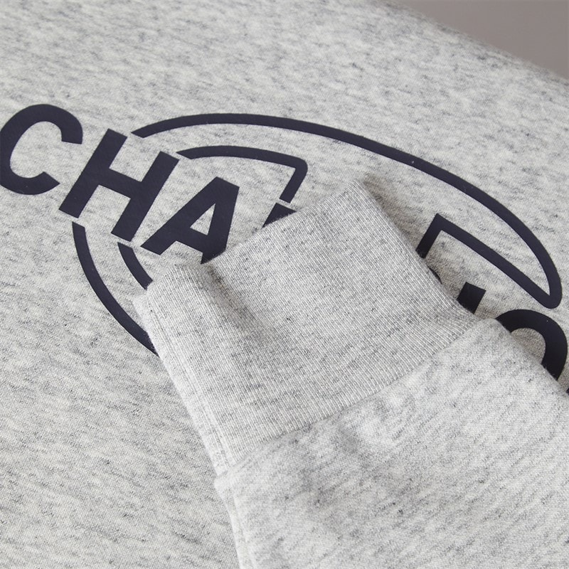 Champion Mens Graphic Shop Logo Sweatshirt Heather Grey - Image 5