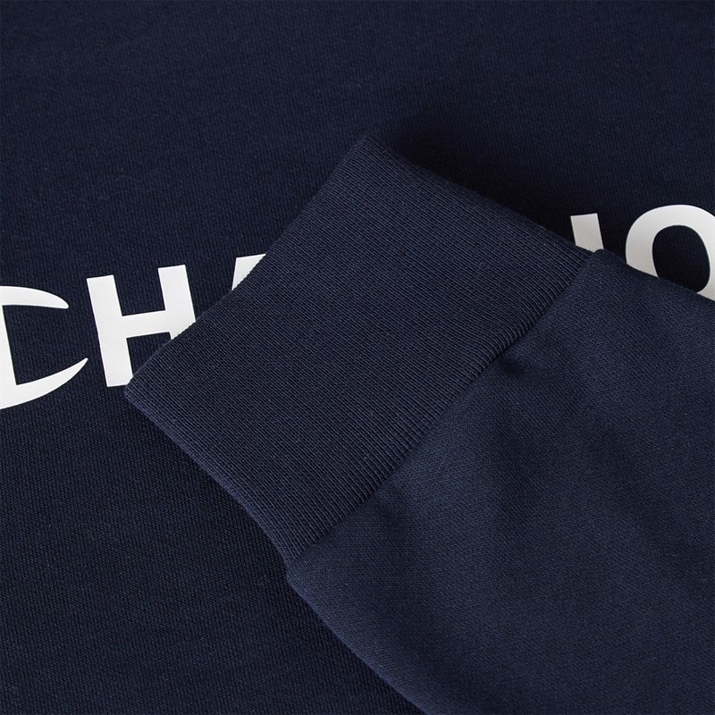 Champion Mens Graphic Shop Logo Sweatshirt Navy - Image 5