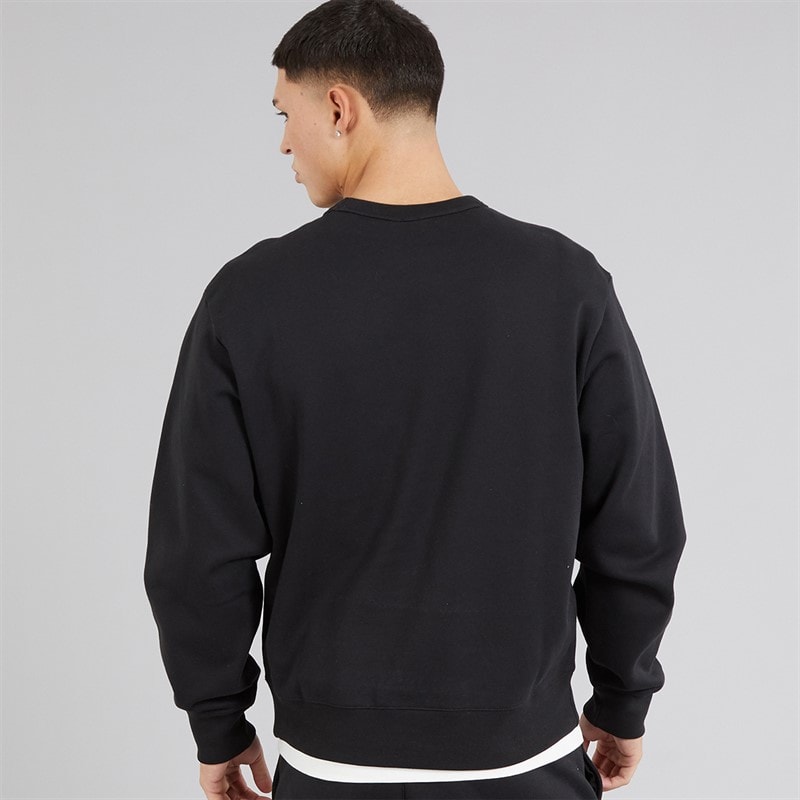 Champion Mens State Of Play Varsity Logo Crew Neck Sweatshirt Black - Image 2