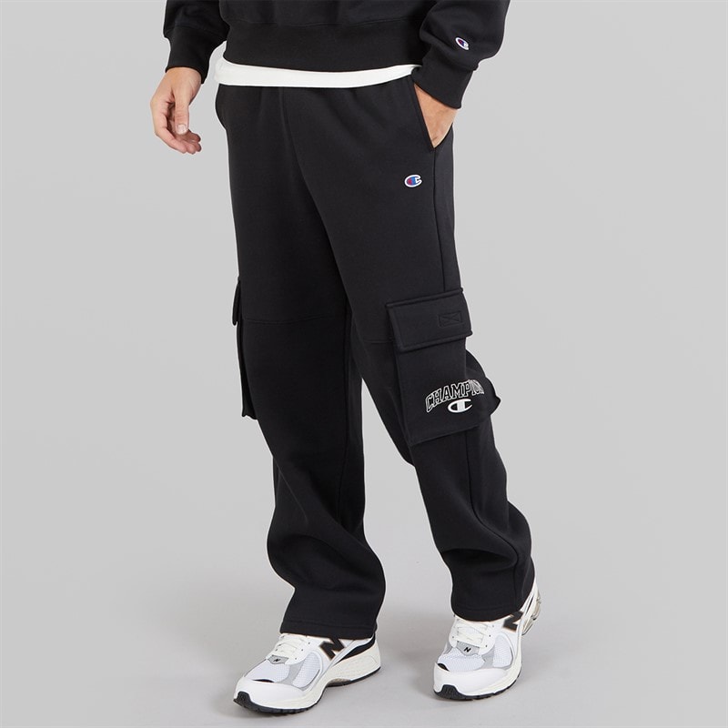 Champion Mens State Of Play Cuffed Cargo Joggers Black - Image 1