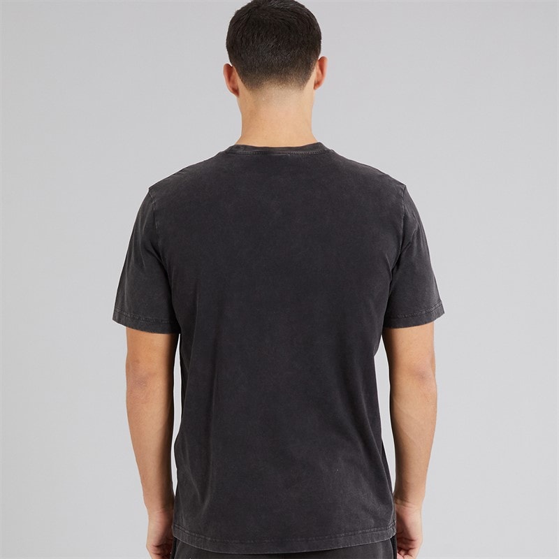 Champion Mens Icons Washed Logo T-Shirt Black - Image 2