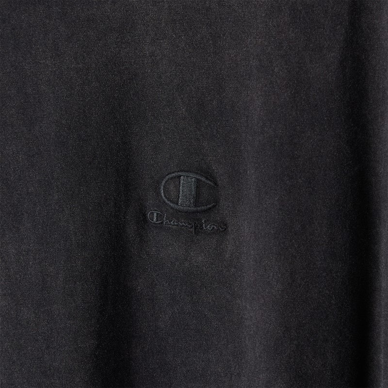 Champion Mens Icons Washed Logo T-Shirt Black - Image 3
