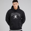 Champion Mens State Of Play Varsity Logo Hoodie Black