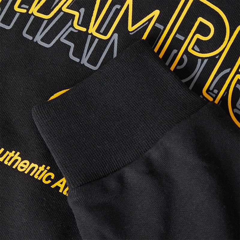 Champion Mens Graphic Shop Logo Sweatshirt Black - Image 5