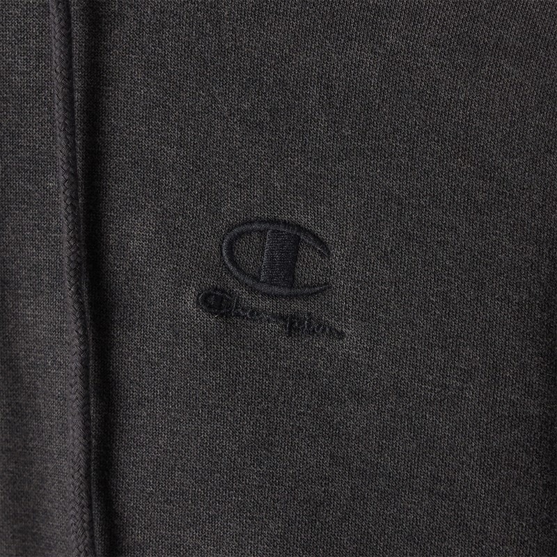 Champion Mens Icons Washed Logo Hoodie Black - Image 3