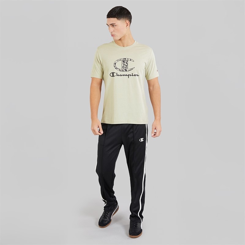 Champion Mens C-Table Graphic Logo T-Shirt Beige - Image 4