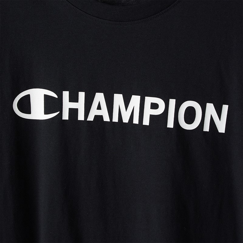 Champion Mens Graphic Shop Logo T-Shirt Black - Image 3