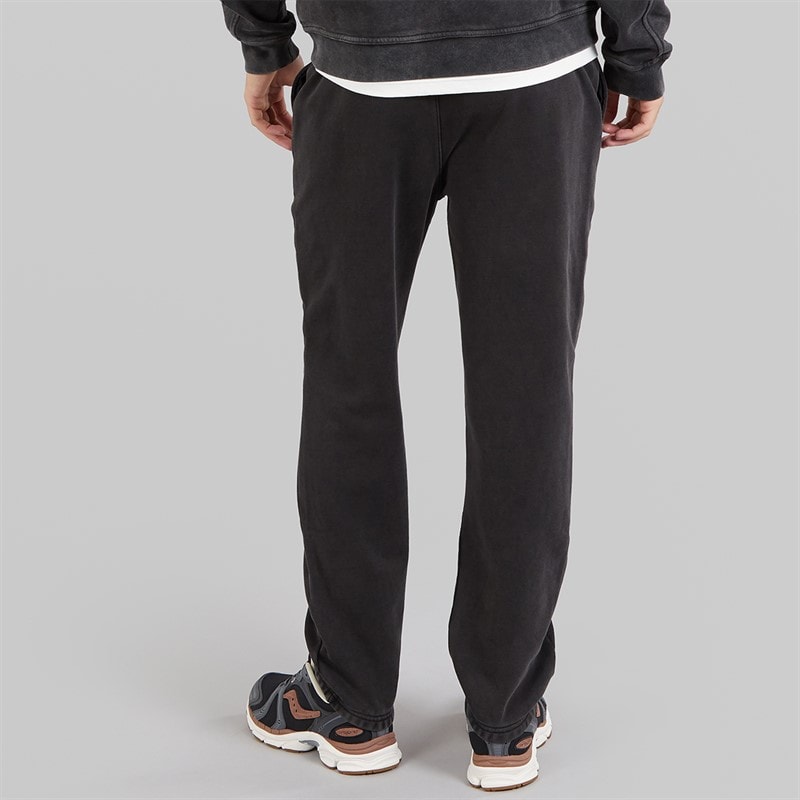 Champion Mens Icons Wahsed Logo Cuffed Joggers Black - Image 2