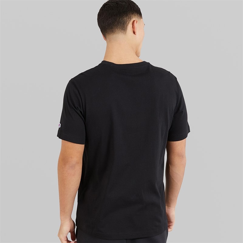 Champion Mens State Of Play Varsity Logo T-Shirt Black - Image 2