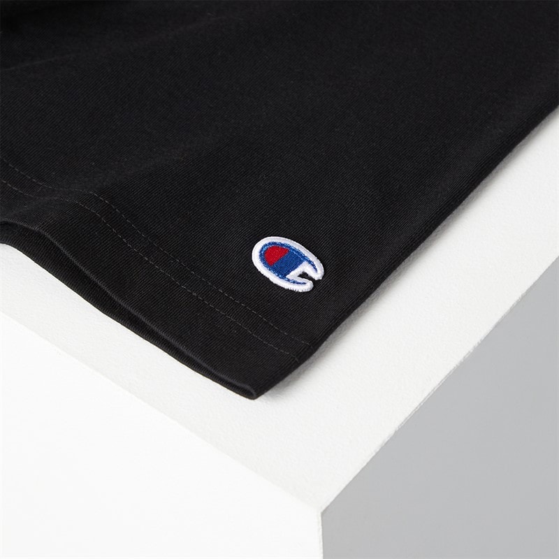 Champion Mens State Of Play Varsity Logo T-Shirt Black - Image 5