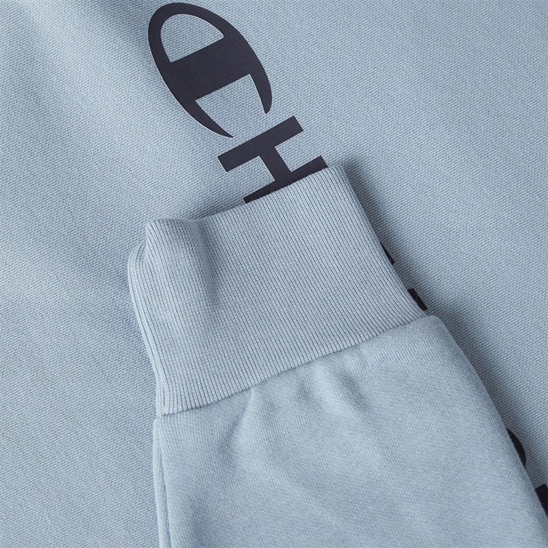 Champion Mens Graphic Shop Logo Sweatshirt Light Blue - Image 5