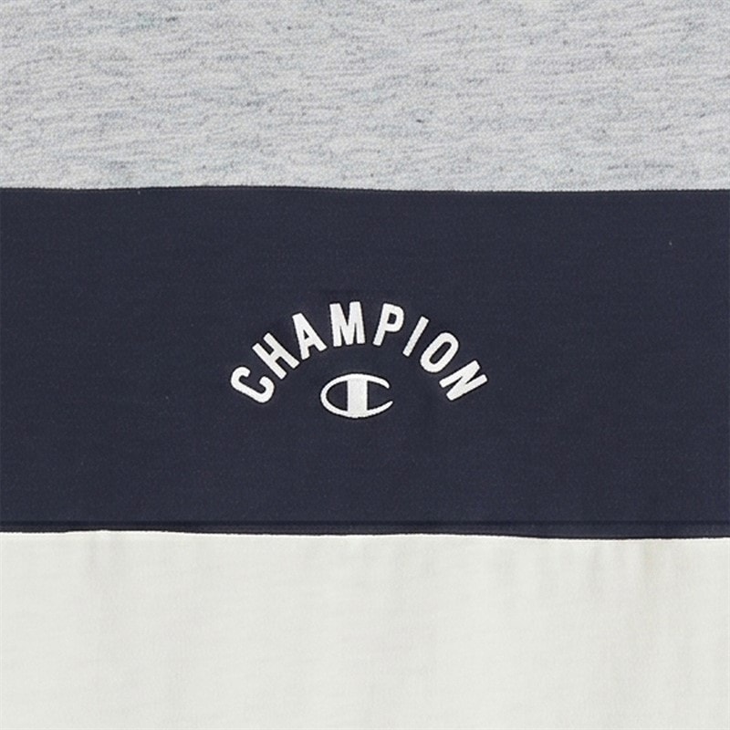 Champion Junior Icos Plus Logo T-Shirt Grey/Navy/White - Image 2