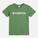 Champion Junior Graphic Shop T-Shirt Green Grey Marl