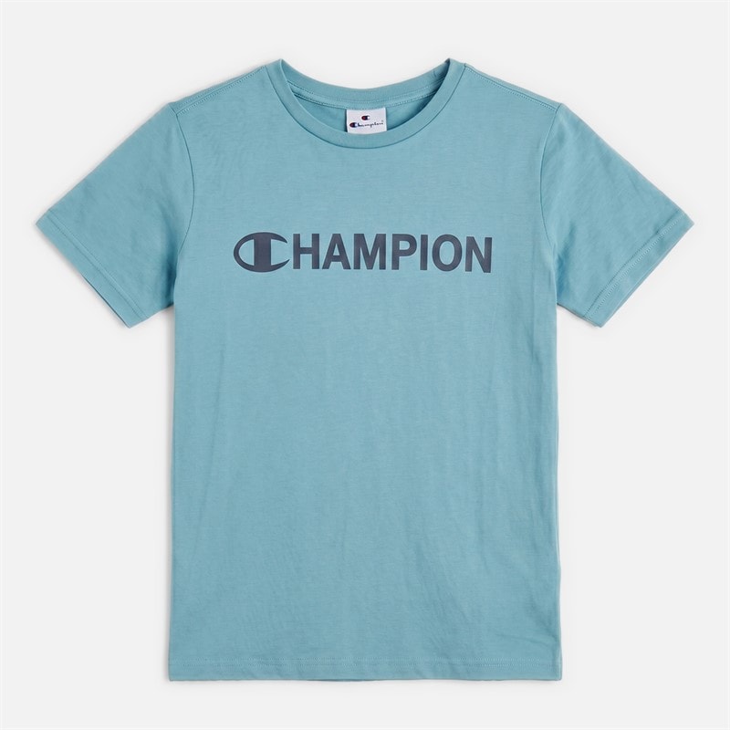 Champion Junior Graphic Shop T-Shirt Light Blue
