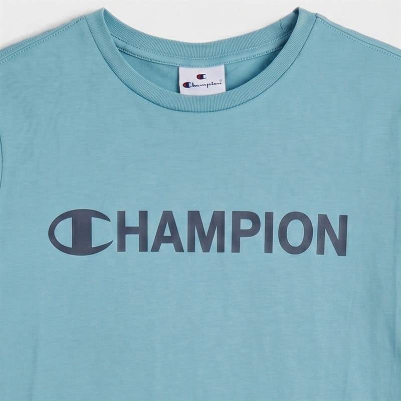 Champion Junior Graphic Shop T-Shirt Light Blue - Image 2