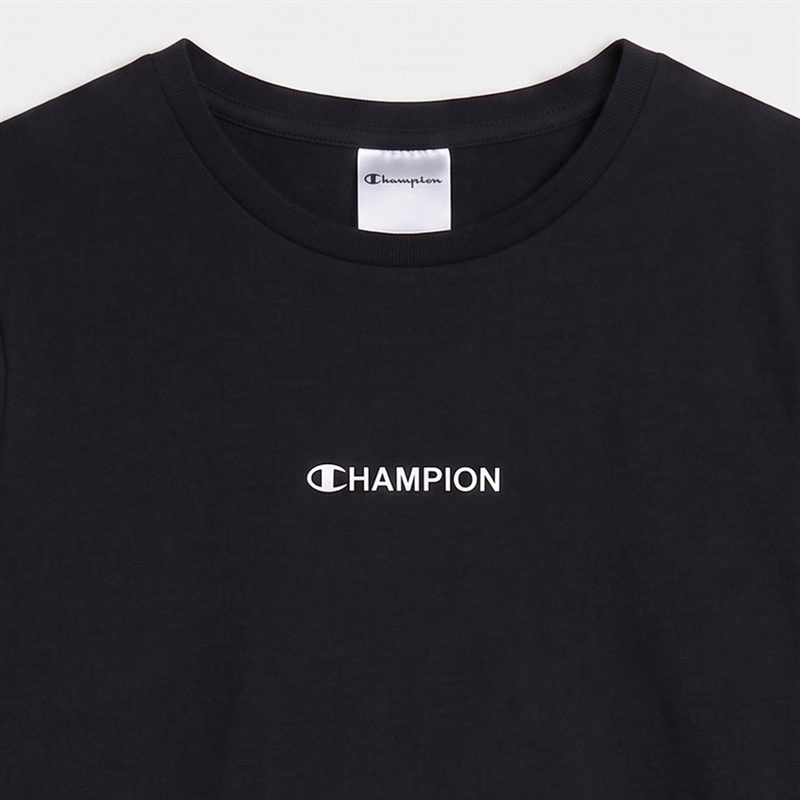 Champion Junior Graphic Shop Long Sleeve T-Shirt Black - Image 2