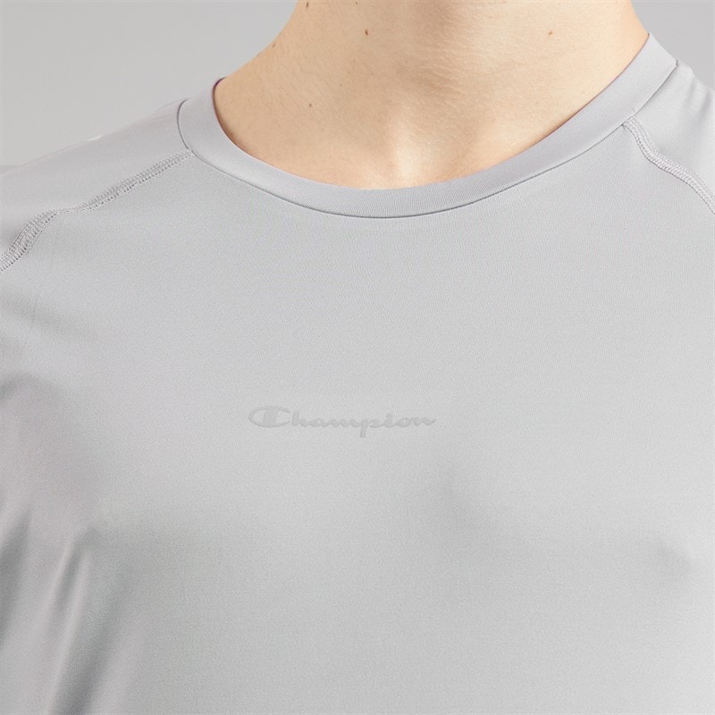 Champion Mens Athletics T-Shirt Grey Khaki - Image 3