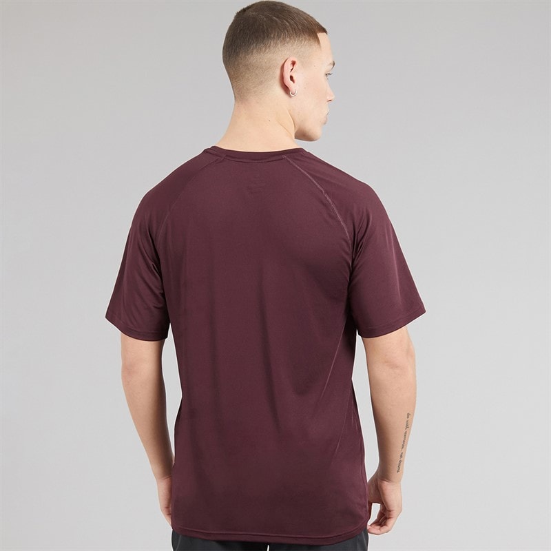 Champion Mens Athletics T-Shirt Burgundy - Image 2