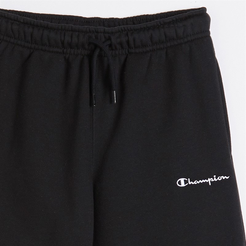 Champion Junior Core Heritage Logo Straight Hem Joggers Black - Image 2